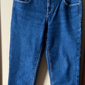 Natural Reflections Women's Tartan lined Blue Straight Jeans Size 4